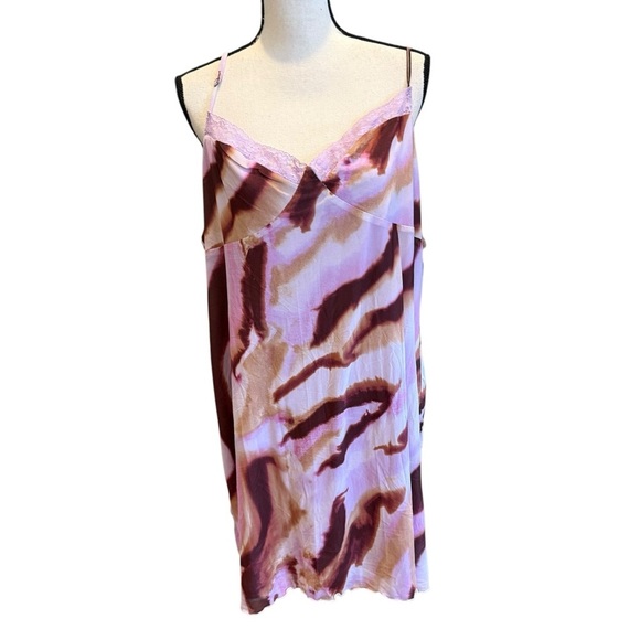 NWT BP.  Lace Cami Mesh Minidress - Tunic Purple Mineral Abstract Size 3X - Picture 4 of 13